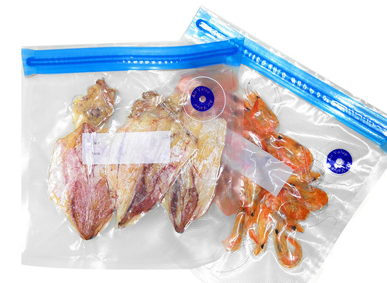 أكياس تخزين الطعام Vauum Zip Lock Sous Vide أكياس PA PE مقبض مضخة تنقش