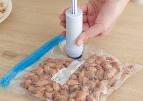أكياس تخزين الطعام Vauum Zip Lock Sous Vide أكياس PA PE مقبض مضخة تنقش