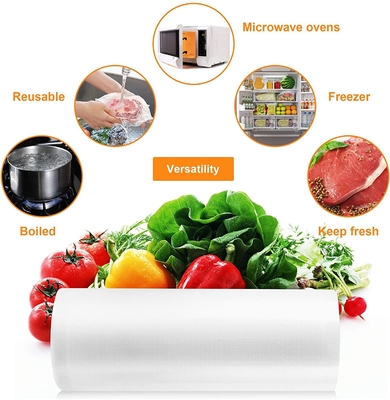 60mic BPA أكياس بلاستيكية قابلة للإغلاق مخصصة حقيبة تخزين الفريزر Vac