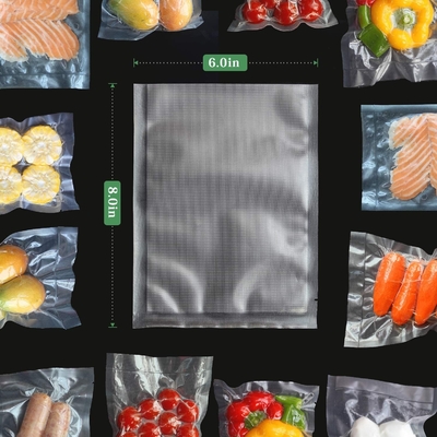 أكياس مفرغة من الهواء للنضارة ، قابلة للغلق بالحرارة ، حقيبة Sous Vide مقاس 6 &quot;X8&quot;