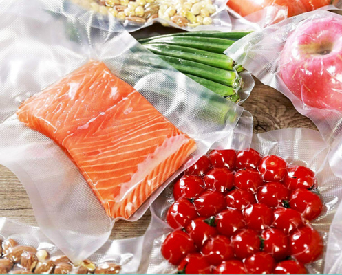 QS Frozen Food Hot Seal PE Hot Seal كيس بلاستيكي تخصيص العلامة التجارية 15 سم * 25 سم